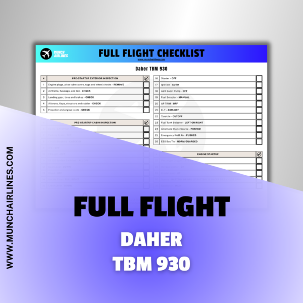 Daher TBM 930 FULL FLIGHT
